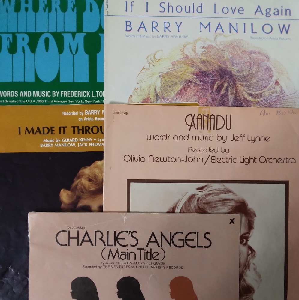 Vintage Piano Sheet Music Lot of 5